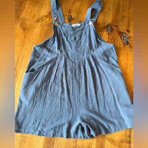 Blue Buttoned Overalls